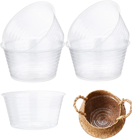 5-Pack Pot Liners for Plants, 7 Inch Planter Liner Insert Indoor and Outdoor Use, Protective Plant Saucer for Hanging Baskets and Pots