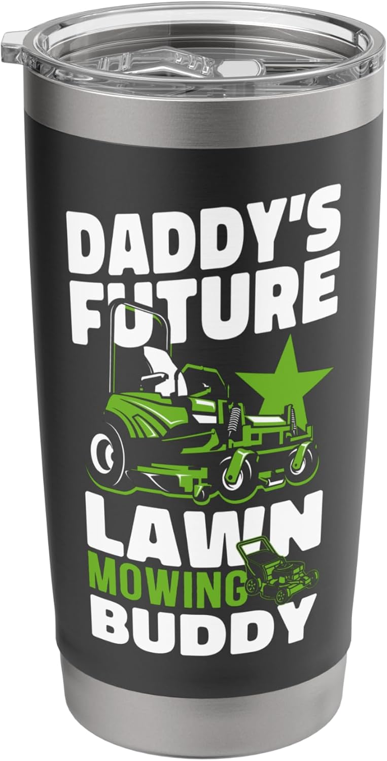 Lawn Mower Mowing Dad Father Landscaper Tractor Kid DaddyS Stainless Steel Insulated Tumbler
