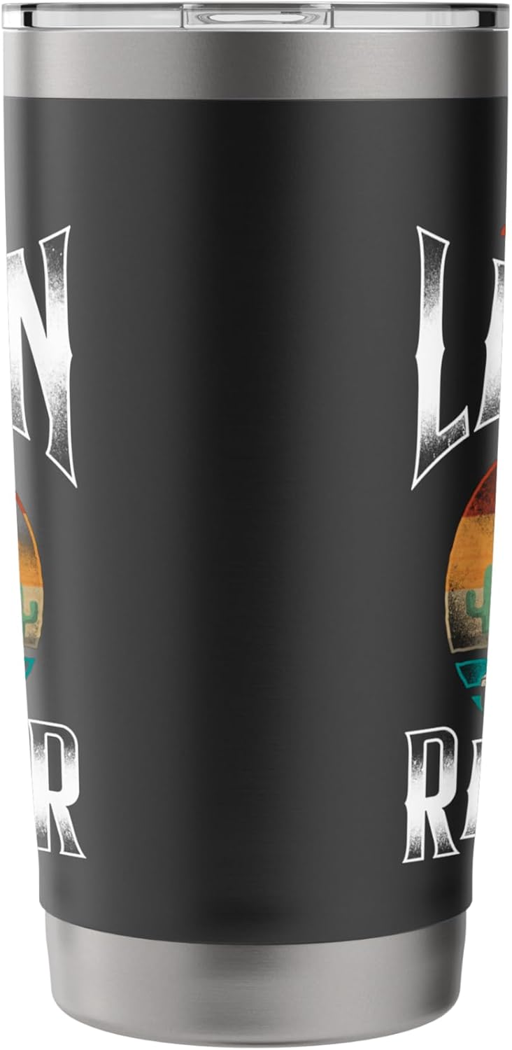 Lawn Mower Mowing Dad Father Landscaper Retro Vintage The Stainless Steel Insulated Tumbler