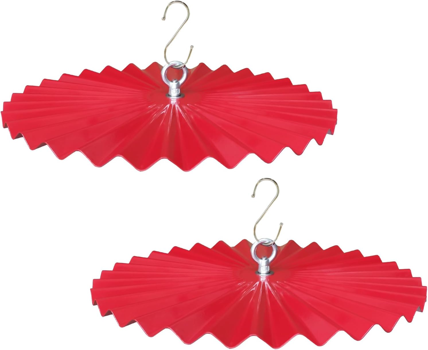 2 Pack 11.5" Bird Feeder Baffle, Metal Hanging Baffle Weather Guard fo
