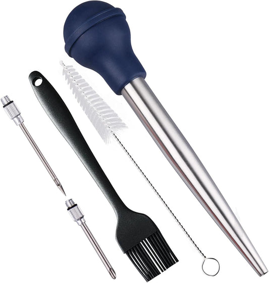 Turkey Baster, Baster Syringe for Cooking, Stainless Steel Turkey Bast