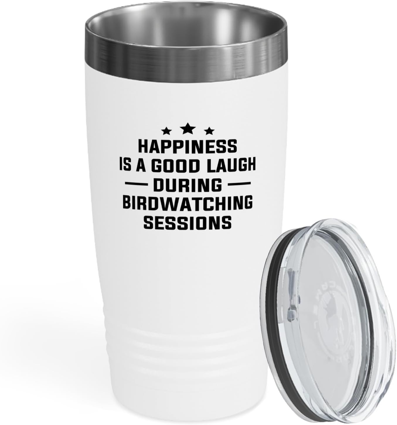 Hobby Tumbler 20oz White -Birdwatching Sessions - Bird Feeder Backyard