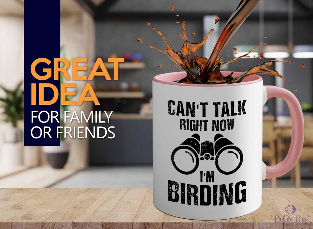 Bird Lover Two Tone Pink Edition 11oz - Can't Talk Right Now - Humming