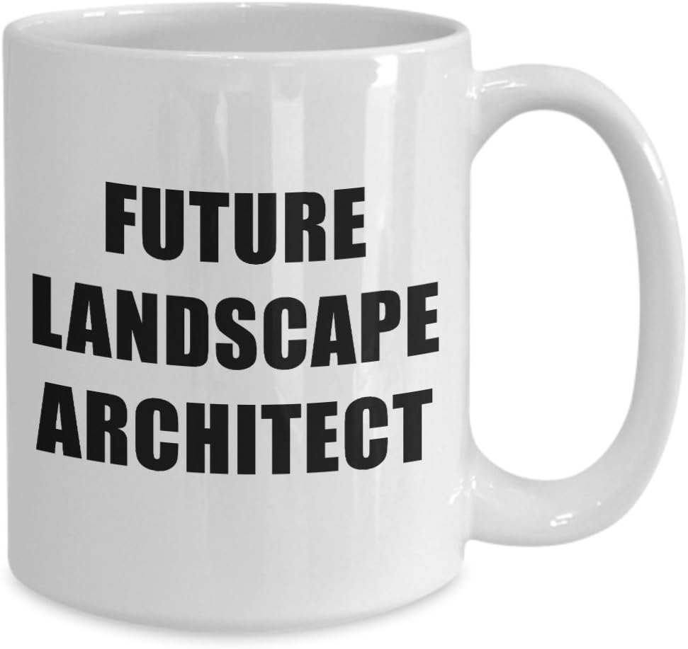 Future Landscape Architect Mug Big Acrylic Coffee Holder White 15oz - Profession, Worker, Dream Job Lawn Care Worker