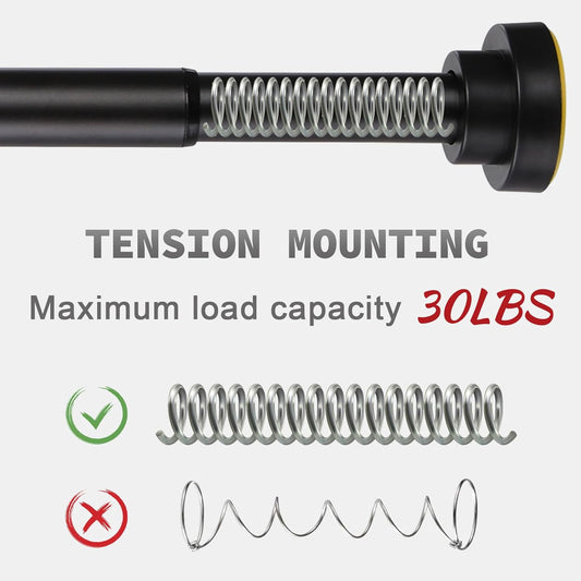 Shower Curtain Rod Adjustable 43-78 inch, 1"Diameter Spring Tension Cu