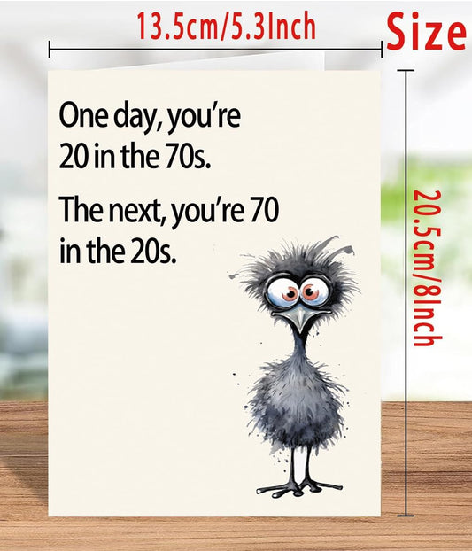 Funny 70th Birthday Card Gifts for Women Men, Happy 70th Birthday Decorations for Dad Mom, Cool Gifts for 70 Year Old Woman Man