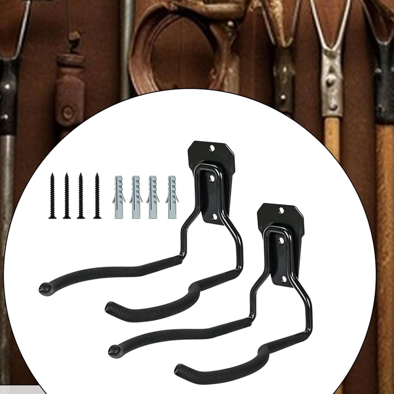 Garage Wall Hooks,Black Rustproof - Garden - Multipurpose Space-Saving