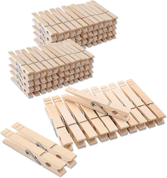 Clothes Pins Wood for Hanging Clothes,3.5 Inch【100pcs】 Heavy Duty Wood