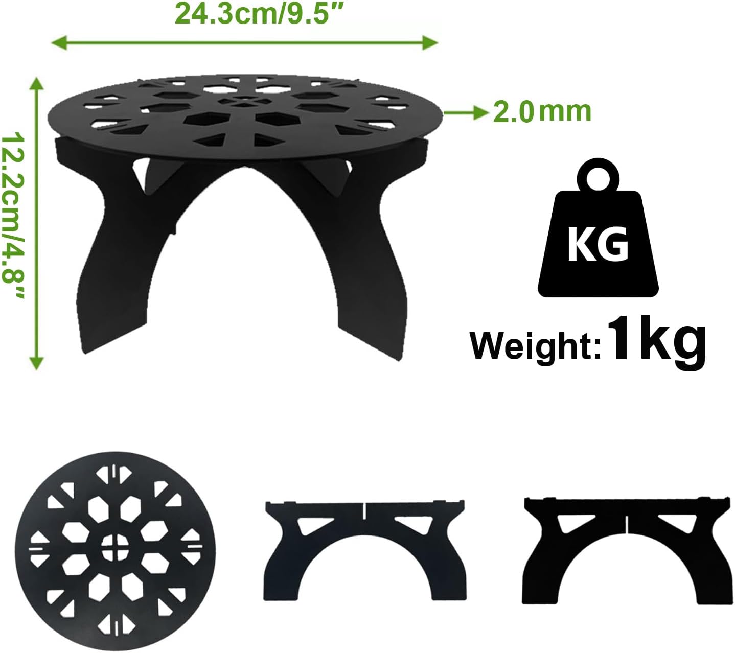 2 Pack Metal Plant Stand for Indoor and Outdoor Use – 220LB load Capac
