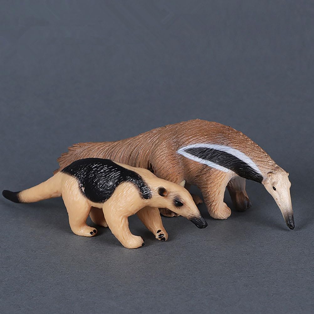 Kisangel Creative Anteater Figurine Realistic Animal Model for Home Decor for Miniature Gardens and Flower Pots Plastic Adornment