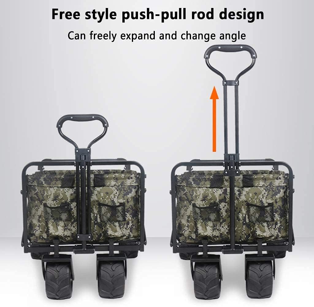 Portable Camping Cart,Outdoor Folding Utility Wagon Heavy Duty Wagon G