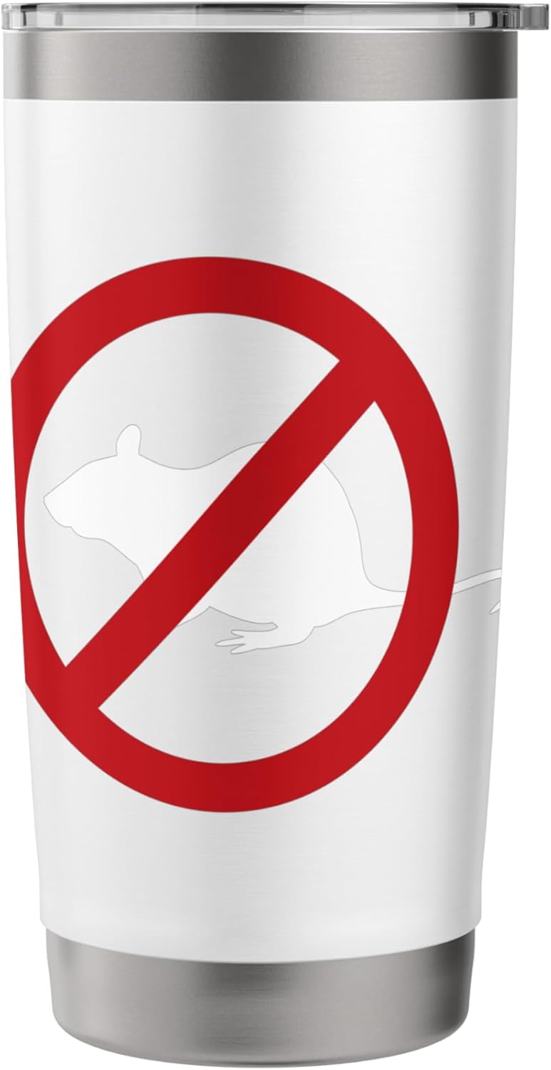 Pest Control Mouse Sign Gag Gift No Mouse Stainless Steel Insulated Tumbler