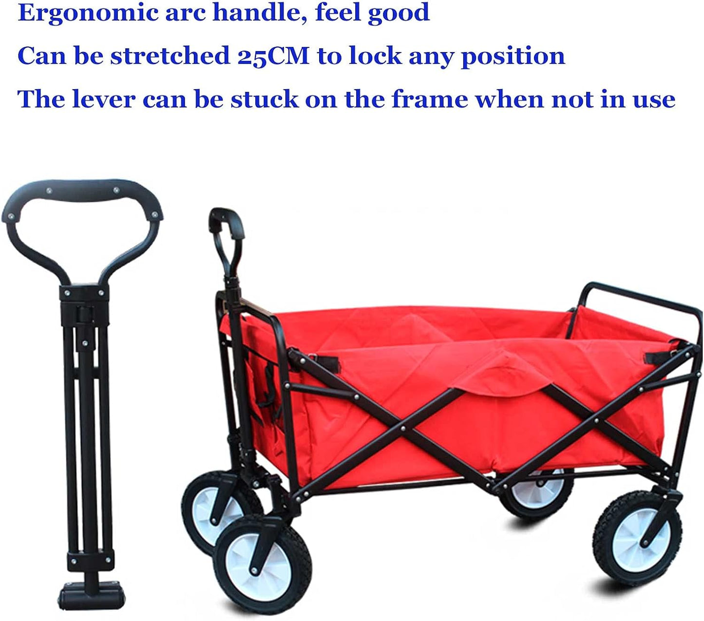 Freestanding Garden Cart Outdoor l Folding Beach Wagon Portable Heavy-