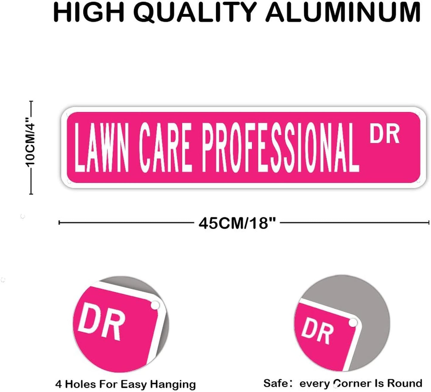 Lawn Care Professional Metal Sign Lawn Care Professional Metal Wall Art Animal Street Sign Farmhouse Sign Lawn Care Professional Gift 4" X 18"