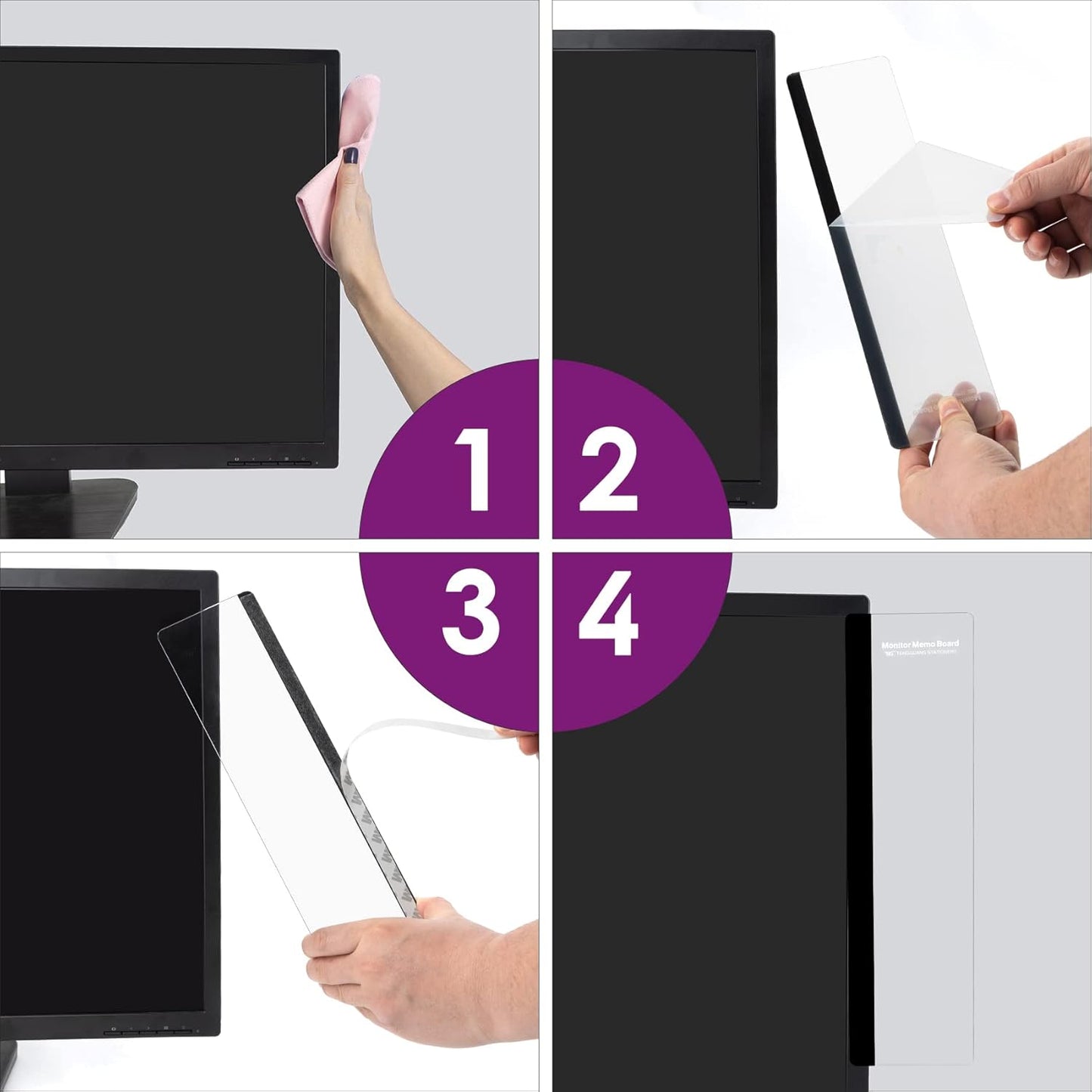MDOZQ Office Desk Accessories 2pcs Computer Monitor Memo Board Message