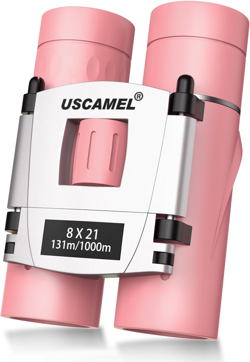 USCAMEL Compact Binoculars for Kids 4-8: 8x21 Small Binoculars Pink Bird Watching Bak4 Prisms - for Boys Girls Travel Outdoor Hiking