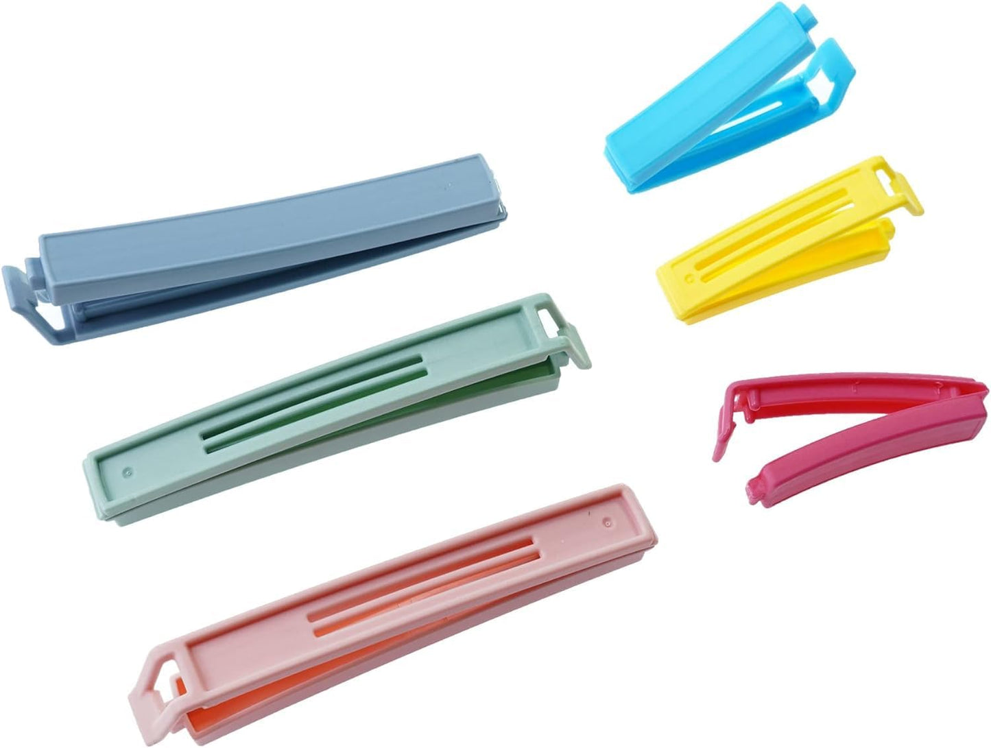 32 PCS Plastic Chip Clips for Food Packages, Curved Design Sealing Bag