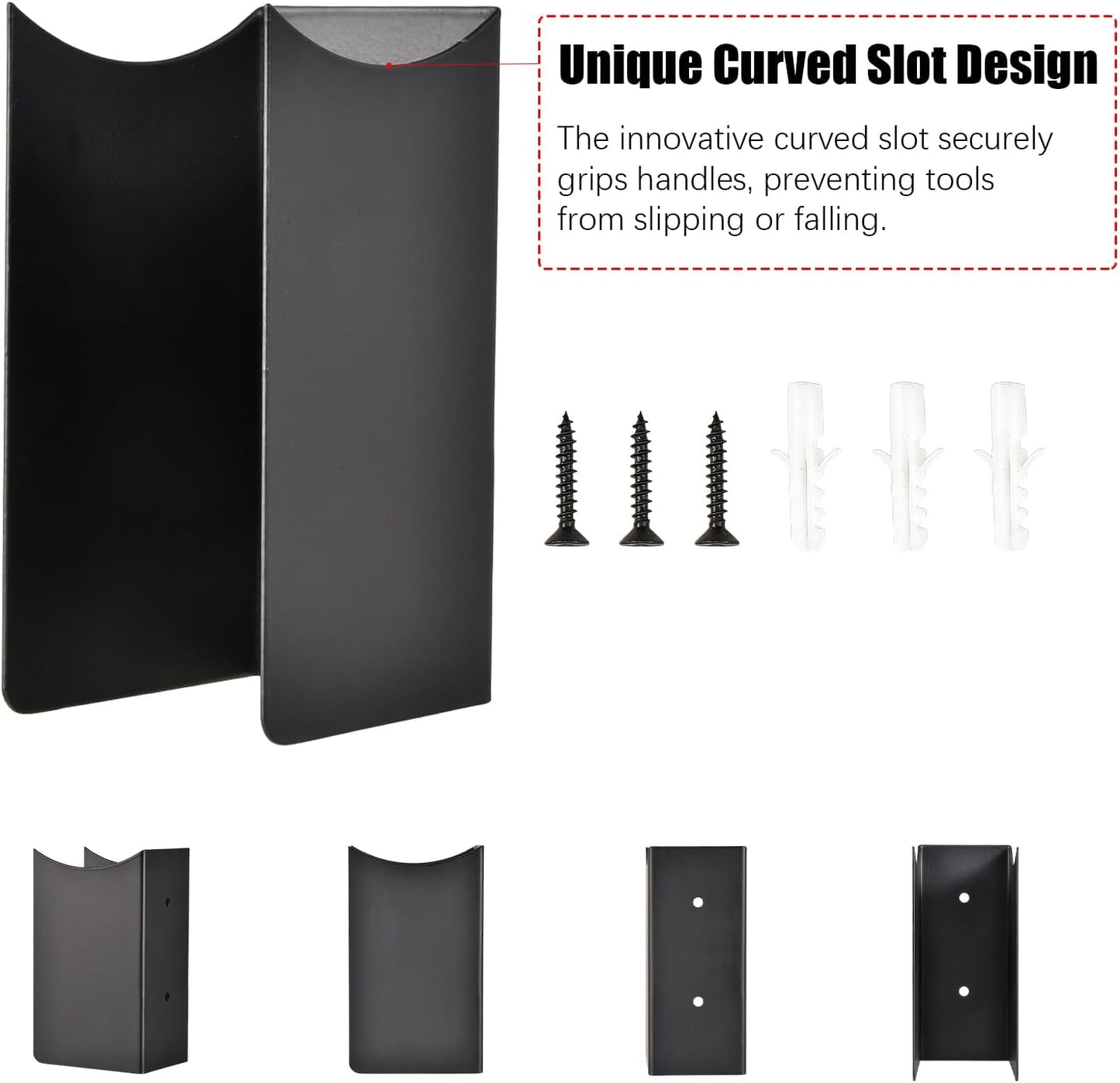 Steel Grip Rack - Wall Mounted Broom Organizer for Home & Garden | Ste