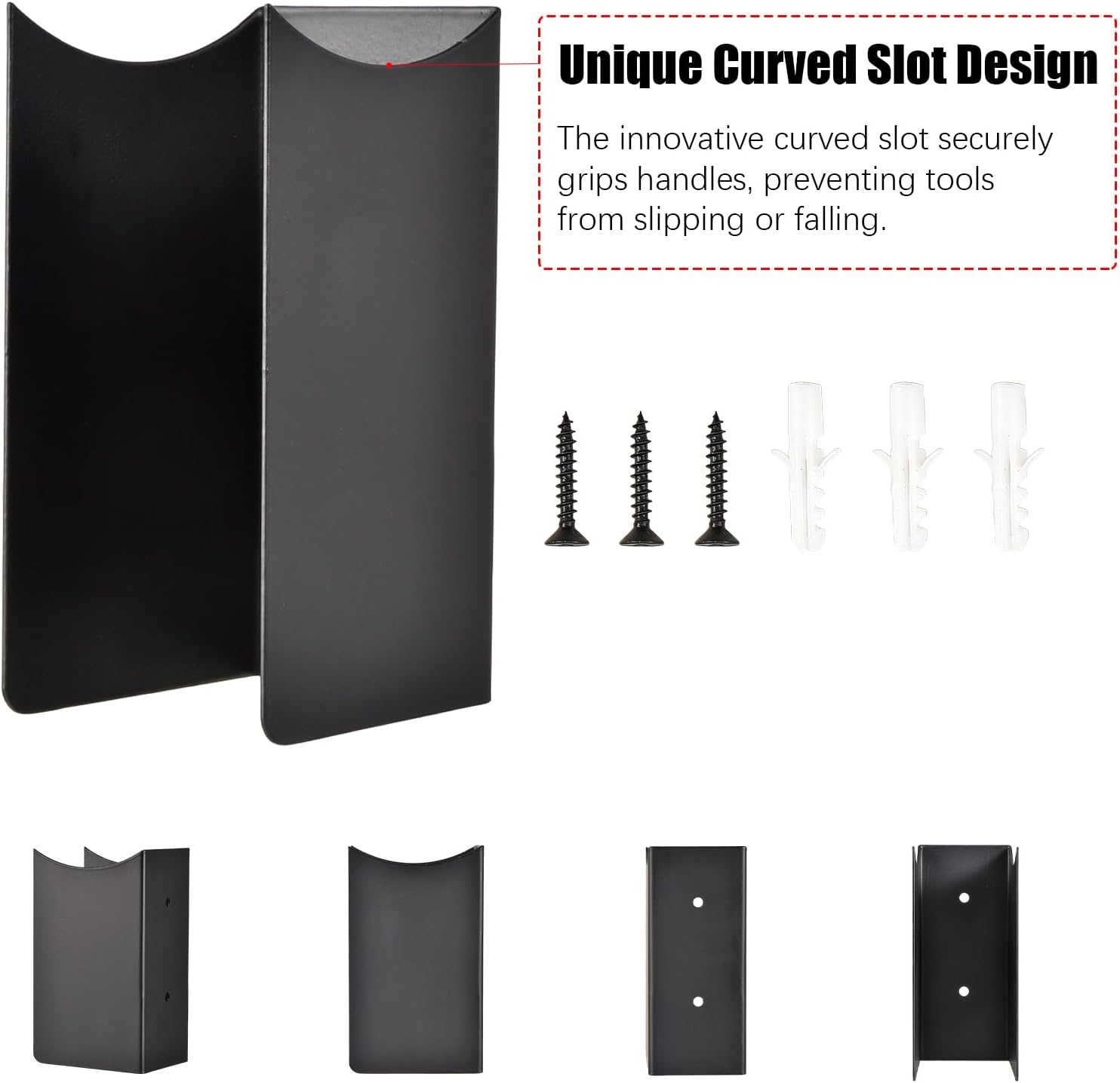 Steel Grip Rack - Wall Mounted Broom Organizer for Home & Garden | Ste