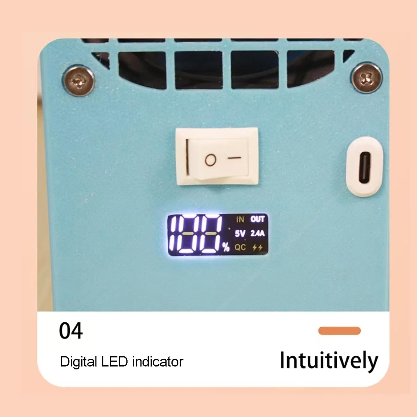Bird Feed Blown Shell Splitter with Digital Indicator Light, Enlarged Feeding Port, Highly Efficient Interception of Tiny Particles, for Millet, Miscellaneous Grains
