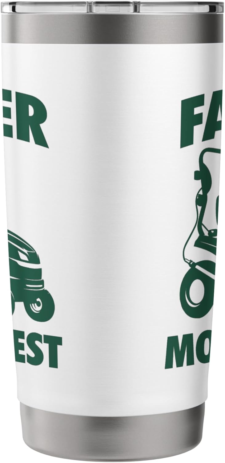 Father Mows Best Lawn Care Mowing Landscaper Father's Day Stainless Steel Insulated Tumbler