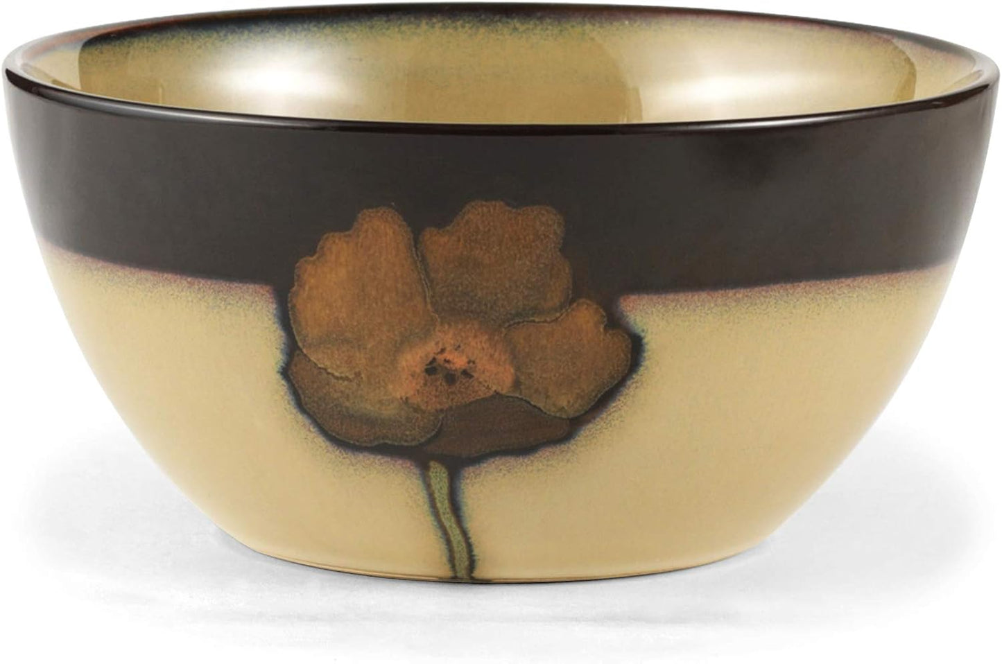 Pfaltzgraff Painted Poppies 16-Piece Dinnerware Set, Service for 4, Co