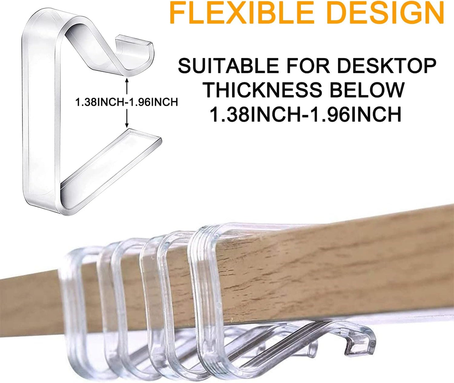 24 Pieces Transparent Clear Tablecloth Clips, Plastic Table Cloth Clips，Windproof Table Cover Holder Clamps，Table Cloth Holder for Christmas Home Wedding Party Indoor Outdoor Camping Picnic (Large)
