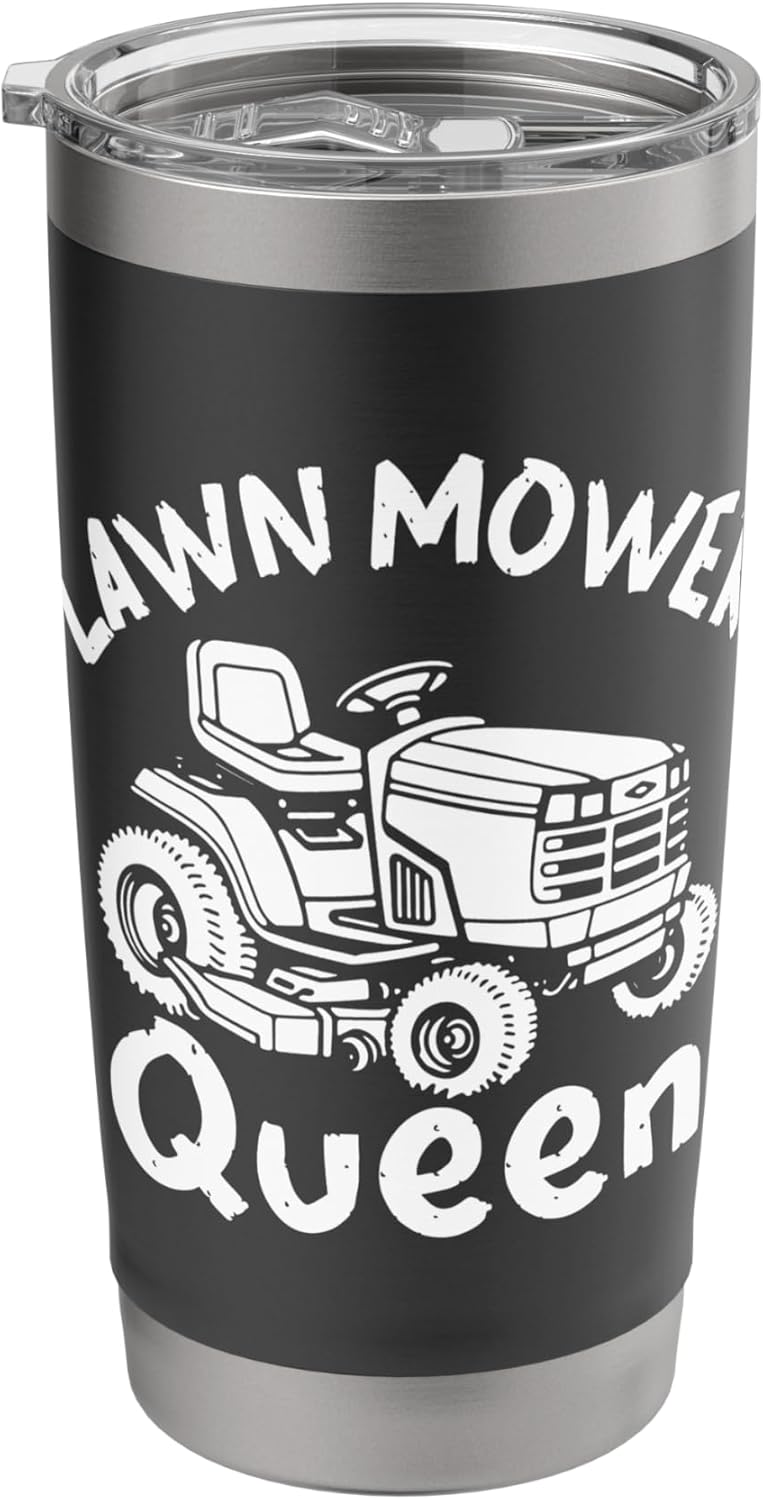 Lawn Mower Queen Funny Grass Cutting Lawn Mowing Stainless Steel Insulated Tumbler