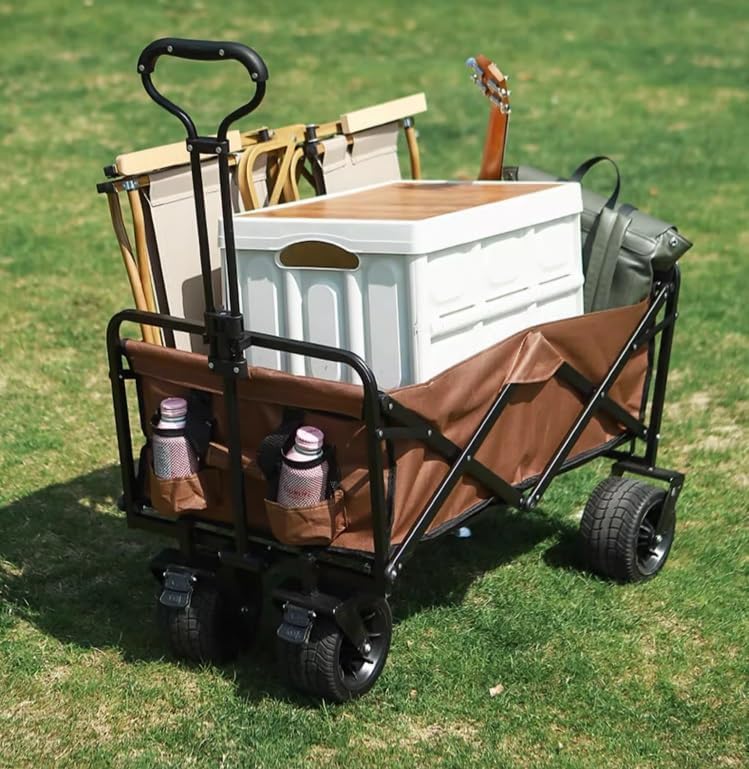 Collapsible Wagon Cart with Wheels Foldable Folding Wagons Carts Silen