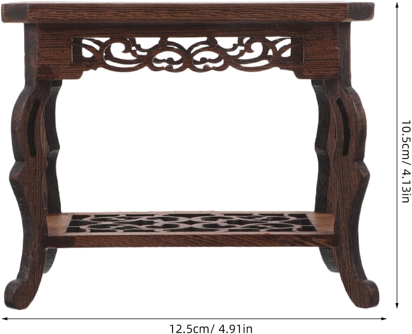 PRETYZOOM Rectangular Wood Riser Stand Jade Base Plant Stool Base Succulent Holder Stable Decorative Display for Indoor Outdoor Space-saving Art Accent