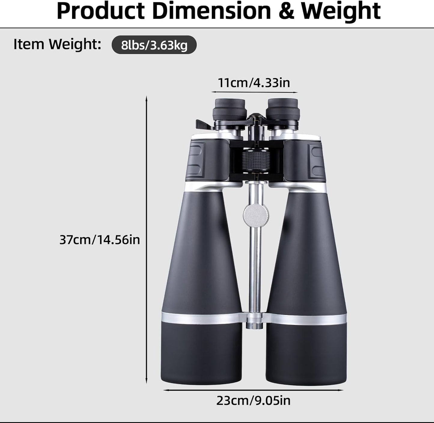 30-260X80 Binoculars for Adults High Powered,Zoom Binoculars with Tripod and Straps for Stargazing,Bird Watching,Travel(Black Silver