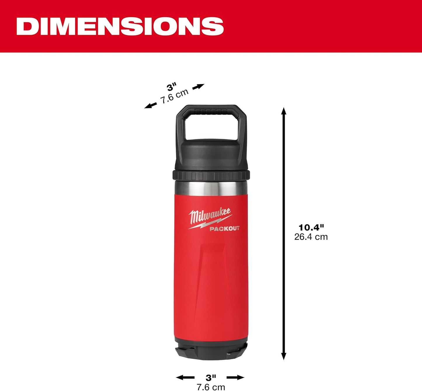 Milwaukee Packout Thermos 532 Ml (Red) - 48-22-8382R