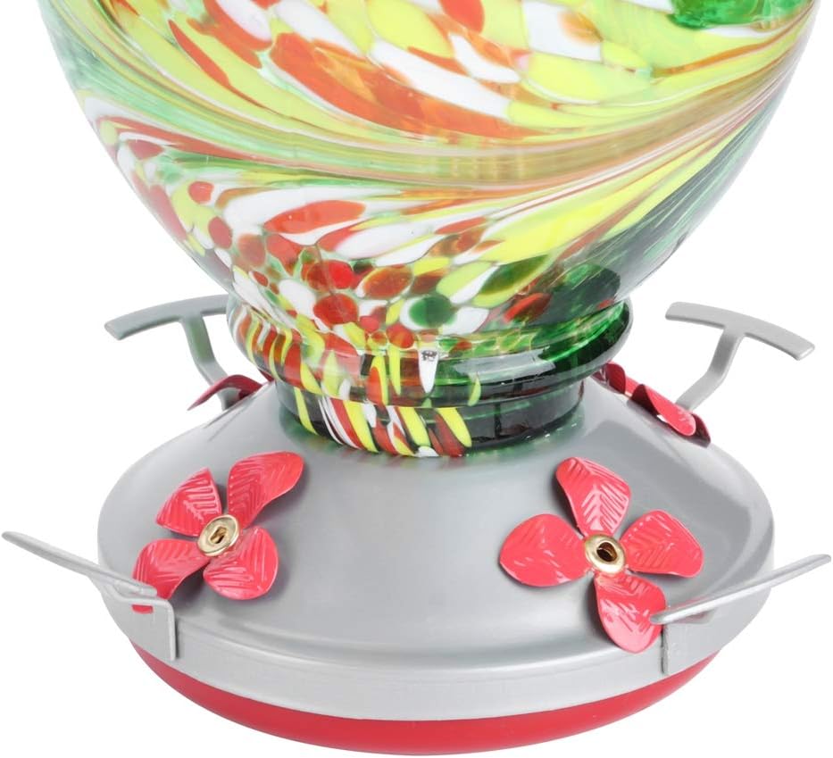 ZJchao Hummingbird Feeders for Outdoors, Bird Water Dispenser with Colorful Design for Garden Patio Decorative (D)