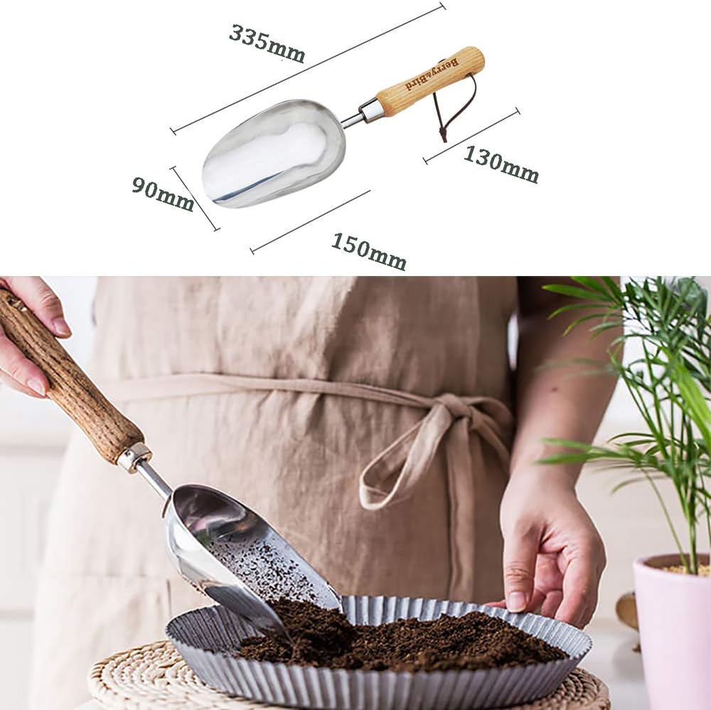 Enjoyer Transplanter Trowel with Ergonomic Grip,Stainless Steel Garden