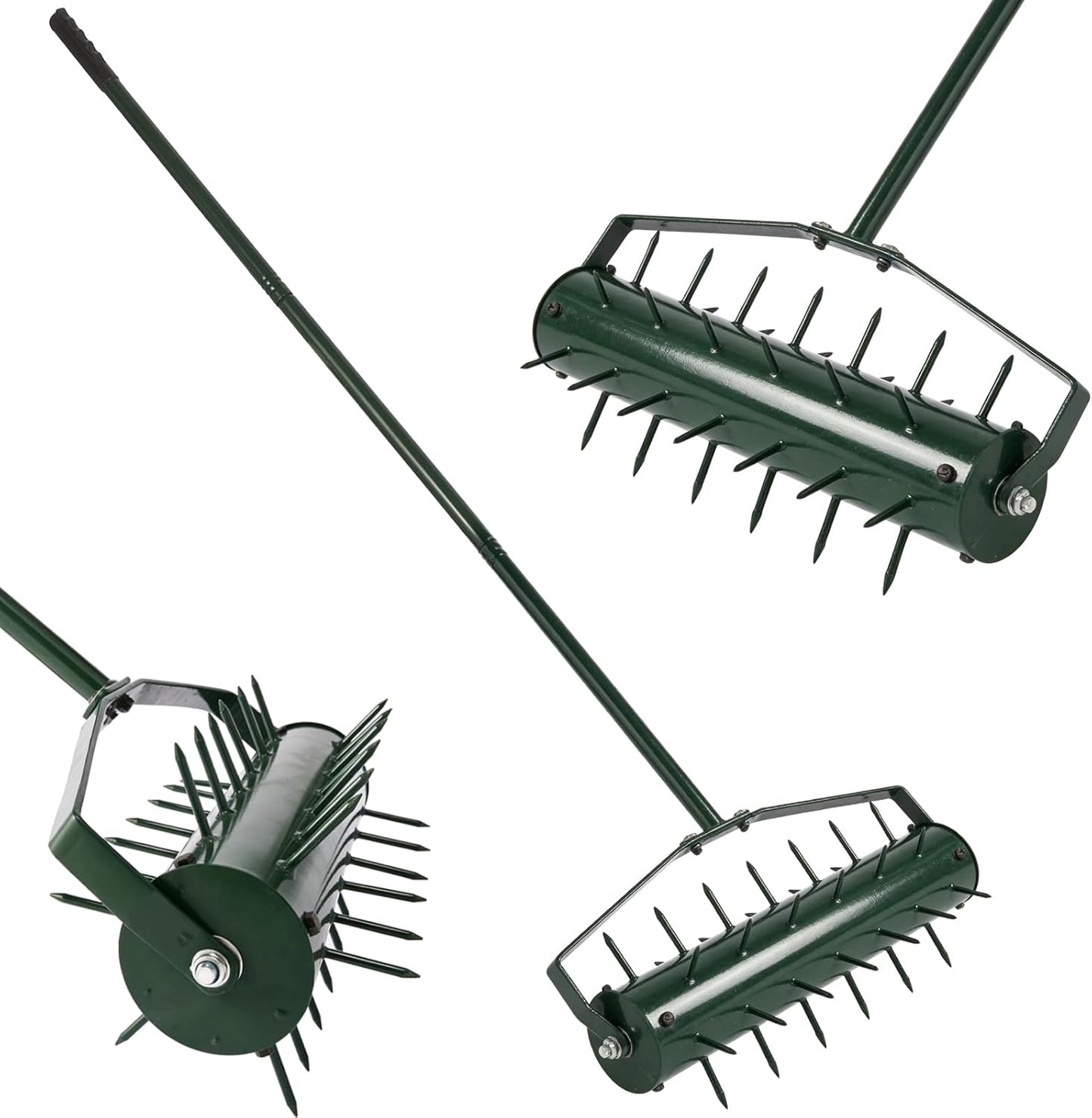 21" Rolling Lawn Aerator, Heavy-Duty Manual Aerator Tool with 2.2" Pre