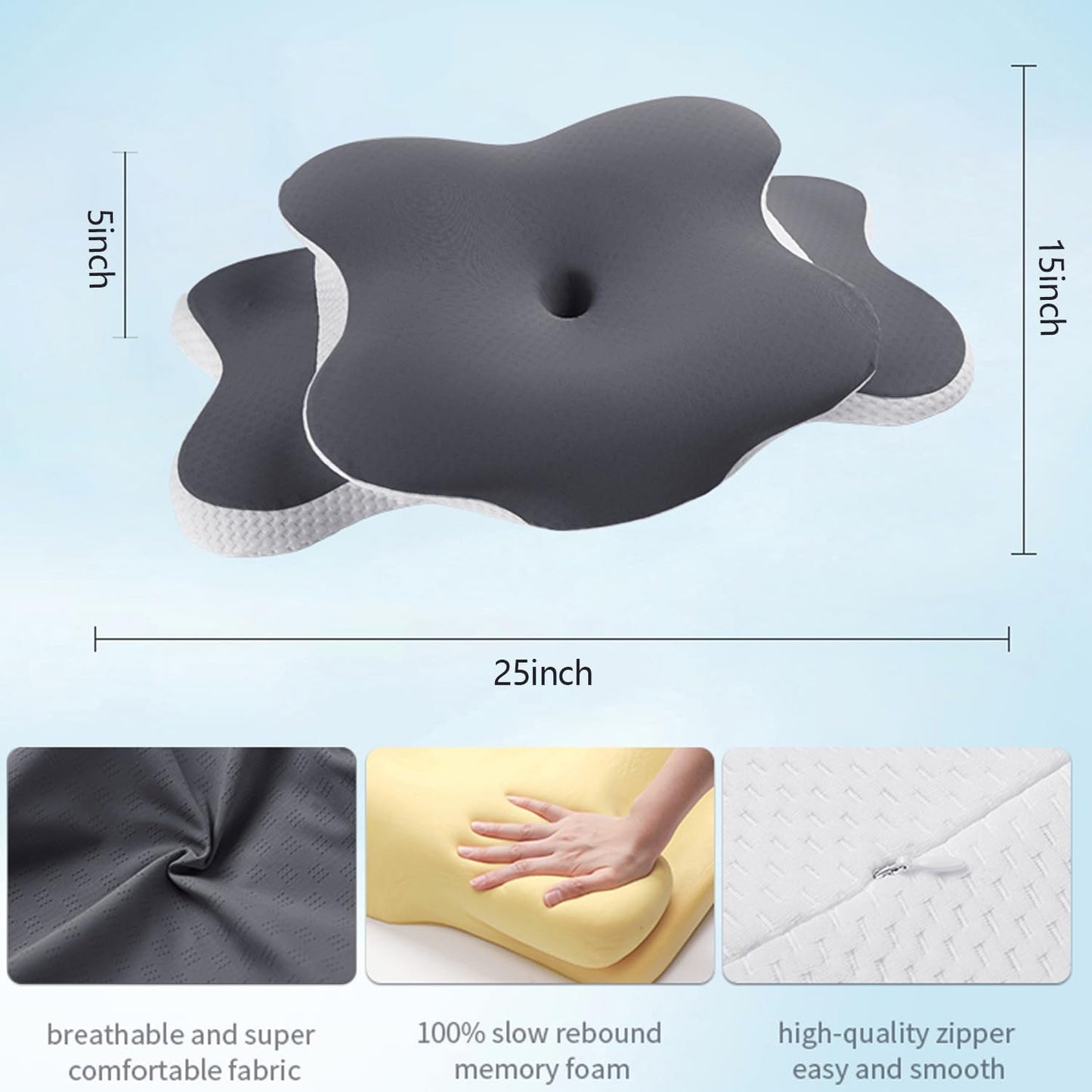 Ergo Pillow for Sleep Apnea, Neck Pain, and Snoring Relief | Cervical 
