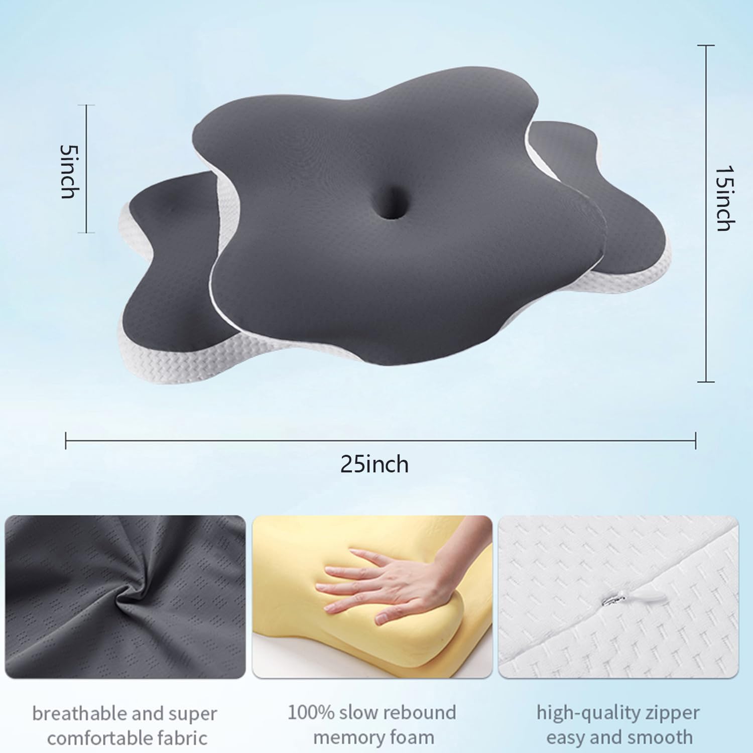 Ergo Pillow for Sleep Apnea, Neck Pain, and Snoring Relief | Cervical 