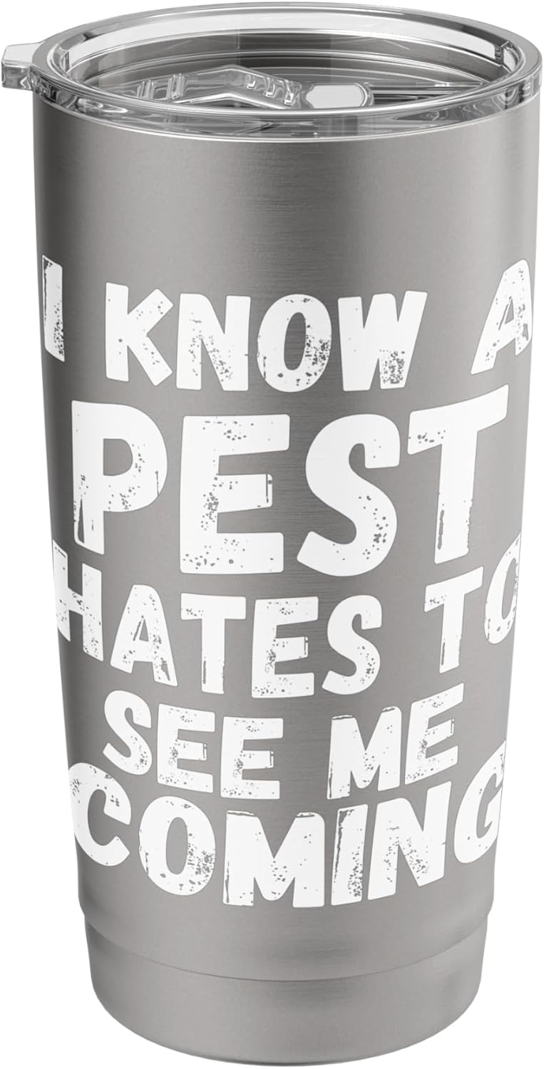 Funny pest control exterminator exterminating job work tee Stainless Steel Insulated Tumbler