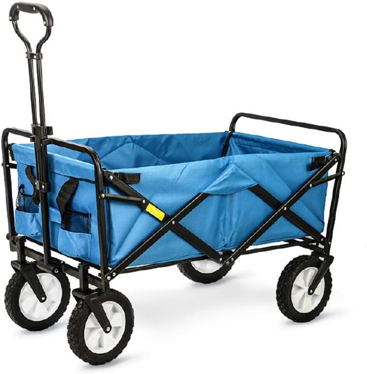 Garden Trailer,Foldable Utility Heavy Trolley Cart-Portable Transport Hand Truck Trailer-80Kg Max Load for Shopping/Festival/Camping/Gardening(A)(A)/B