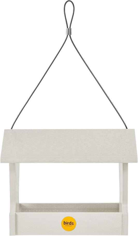 Birds Choice GSHF200 Hopper Feeder, Recycled Hanging Bird Feeder, Medium, Sea Salt