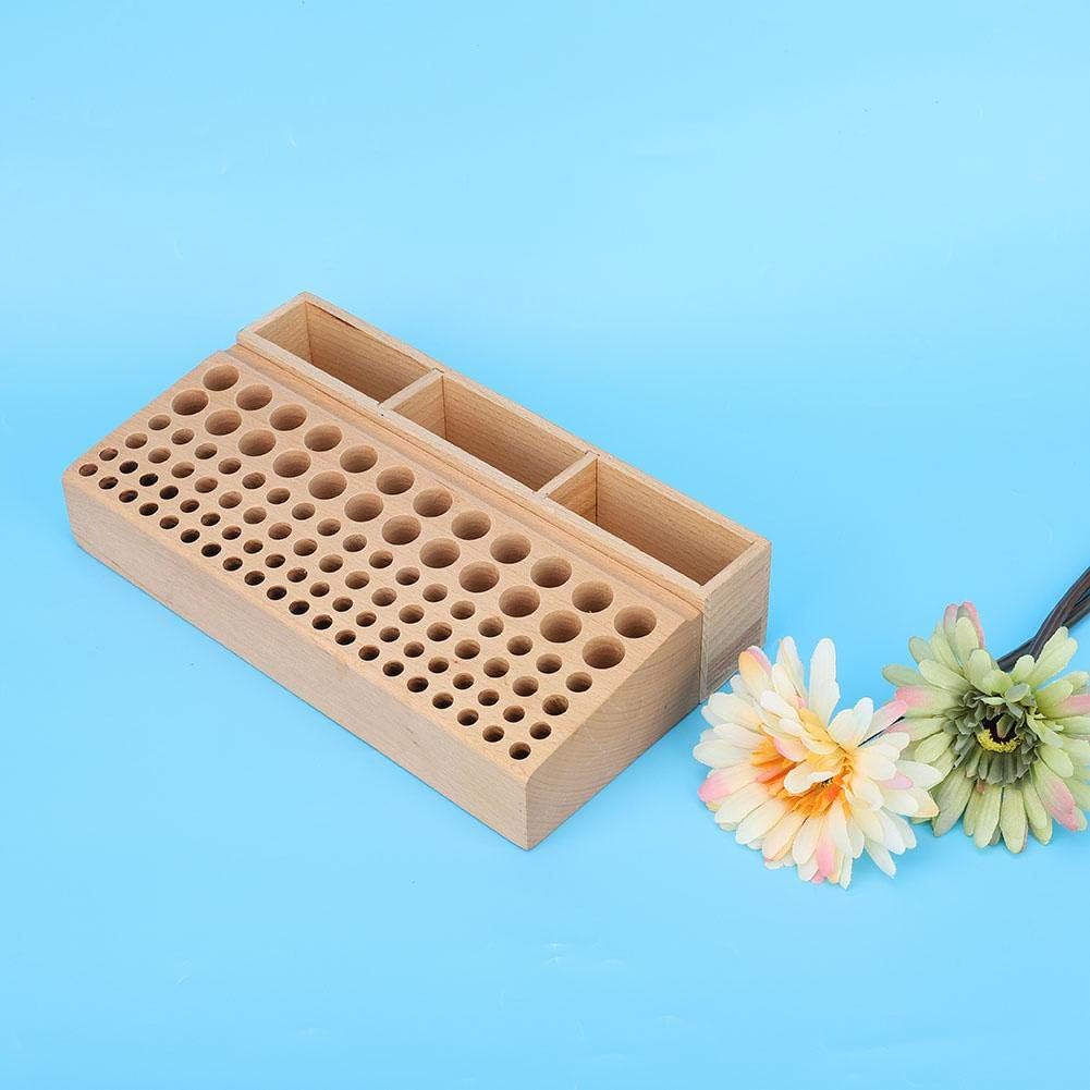 GLOGLOW Leather Tool Holder, 98 Holes Wooden Leather Tools Storage Box