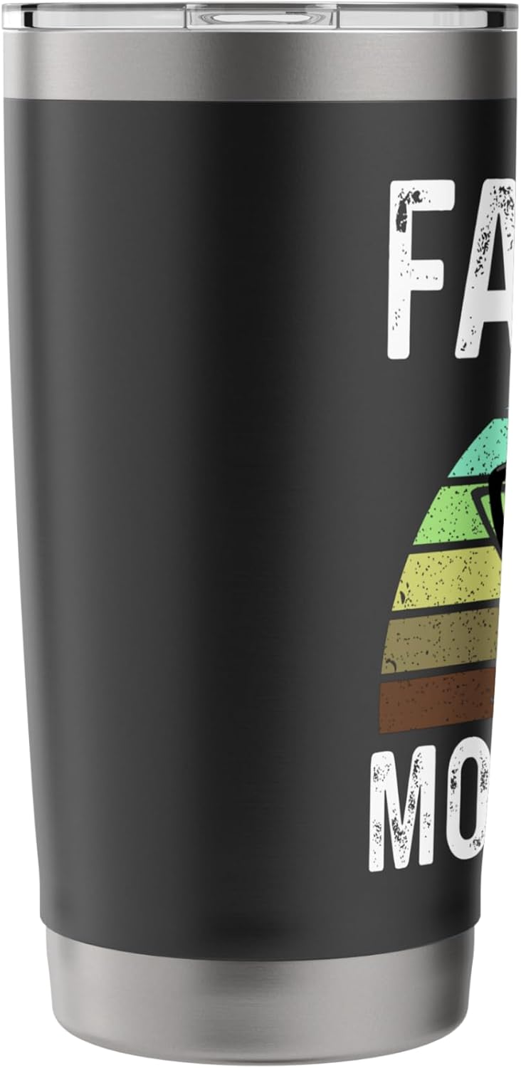 Funny Father Mows Best Lawn Care Grass Mowing Lawn Mower Dad Stainless Steel Insulated Tumbler