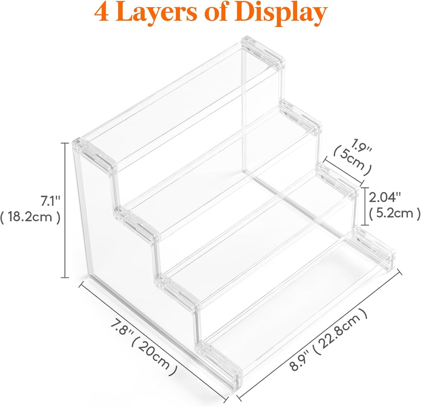 Lifewit Perfume Organizer, Bedroom Decor, Cologne Cupcake Stand, Tool-Free Assembly, Makeup Display Shelf for Vanity Bathroom Counter Storage, Clear, 23 cm/9", 1 Pcs