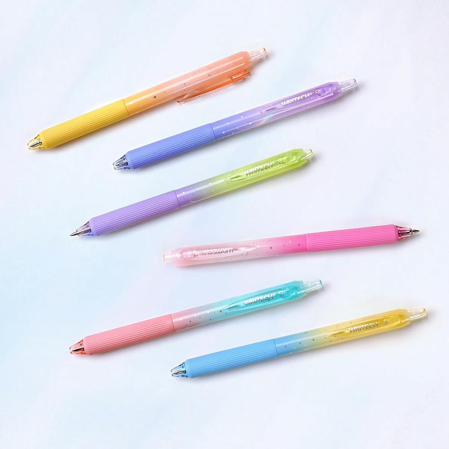 WRITECH Gel Pens Fine Point: Nebula Pen Set 0.7mm Black Ink Retractabl