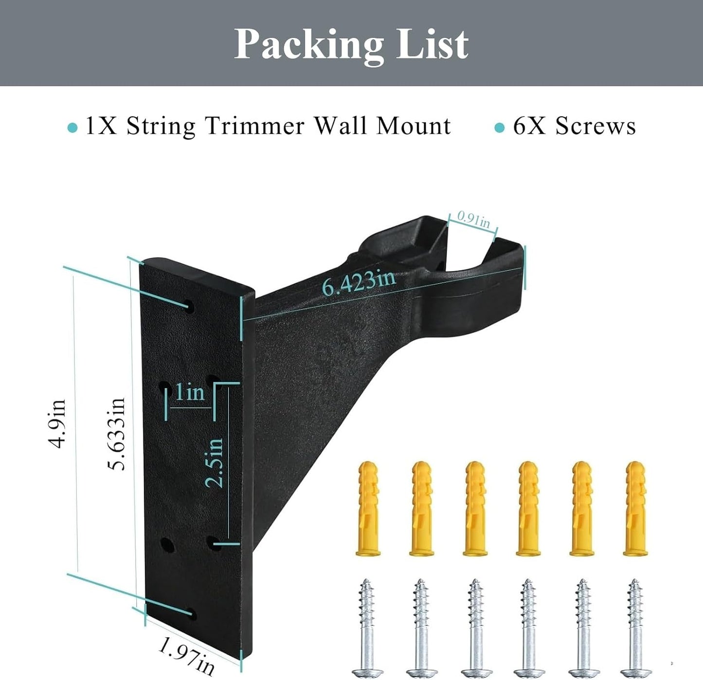 Premium Heavy-Duty Wall Hanging Holder for Garden Power Tools, Garage 