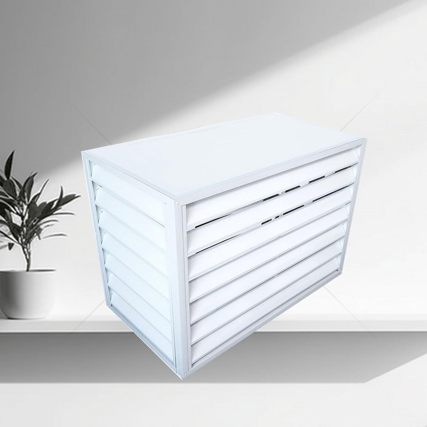Aluminum external air conditioner covers,mini split air conditioner covers,Mini Split Air Conditioner Cover for Outside Units,Shelf Plant Stand,Outdoor AC Unit Cover,Noise Reduction,suitable for outdo