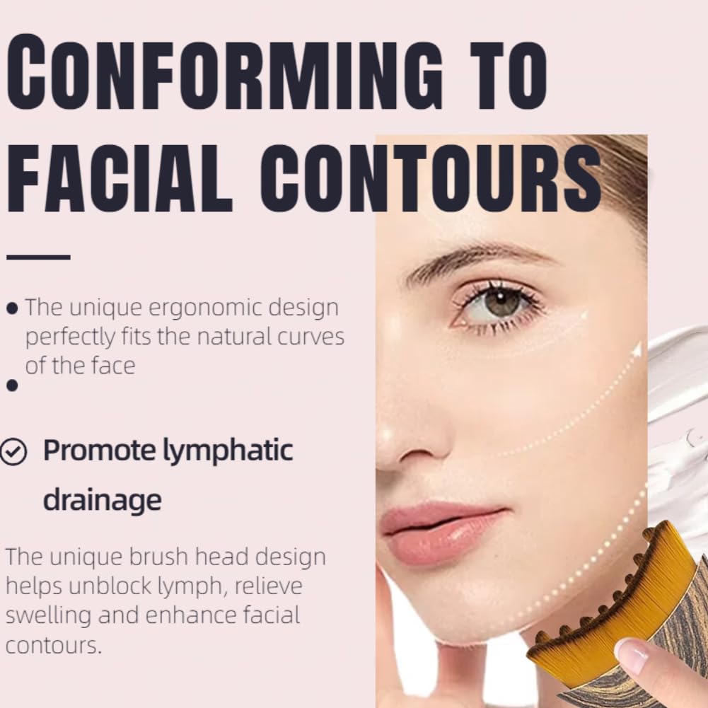 1/2 PCS Lymphatic Contour Face Brush for Sculpting – Anti-Puffiness, D