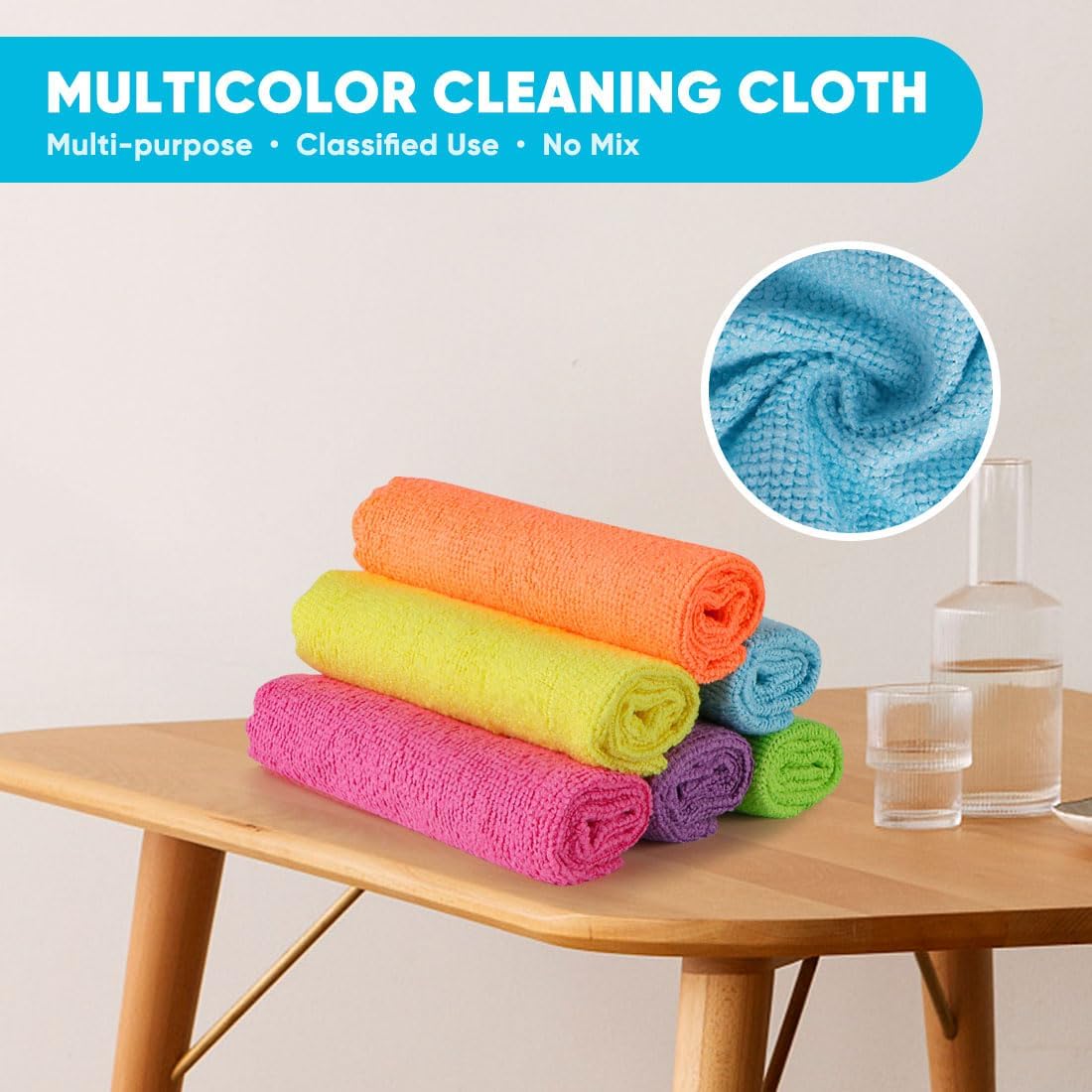 Orighty Microfiber Cleaning Cloth, 24 Pack Highly Absorbent Cleaning R