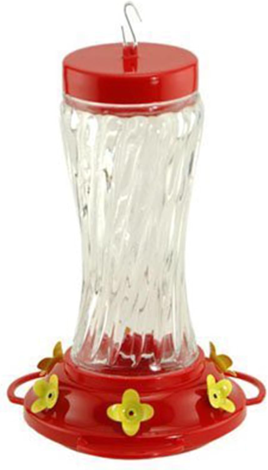 Audubon Swirl Glass Hummingbird Feeder, 16 oz. Model NA35225