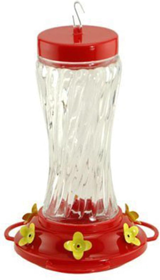 Audubon Swirl Glass Hummingbird Feeder, 16 oz. Model NA35225